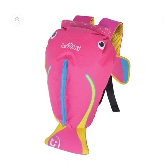 Trunki PaddlePak Pink Fish Swim Backpack Beach Pool Water Resistant Toddler Size - Picture 1 of 10